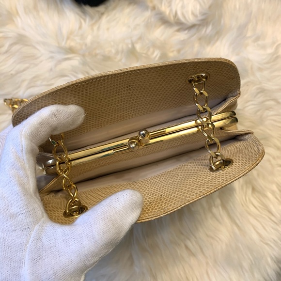 Vintage Chanel lizard skin mini chain bag - Picture 8 of 11